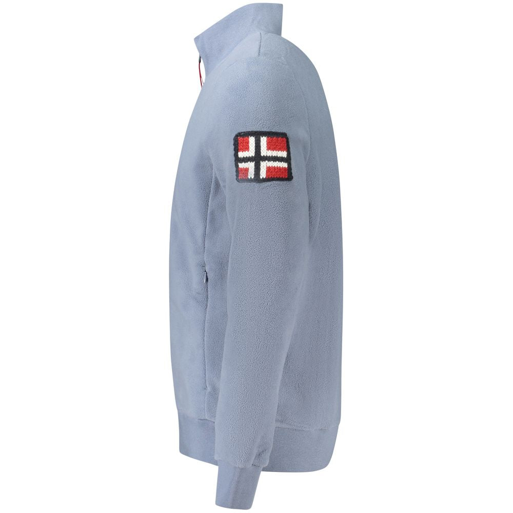 Norwegen 1963 Blauer Polyester-Herrenpullover