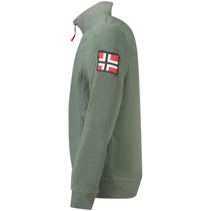 Norwegen 1963 Grüner Polyester-Herrenpullover