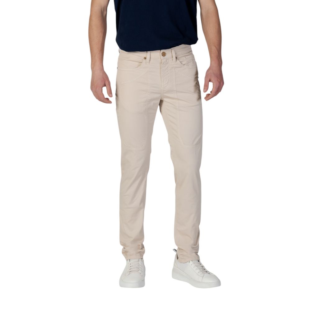 Jeckerson Beige Cotton Skinny Pant