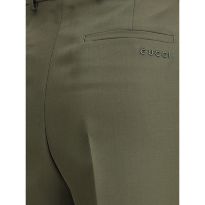 Gucci Green Wool Pants
