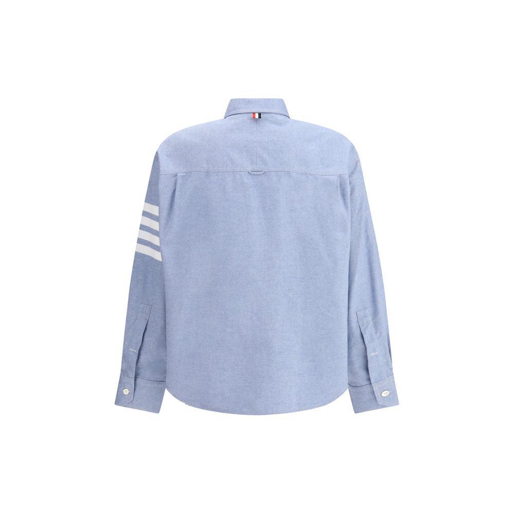 Thom Browne Light Blue Cotton Pattern Shirt