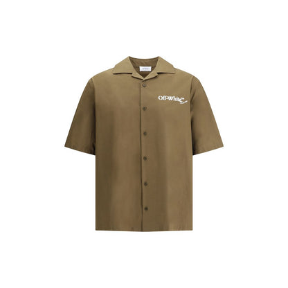 Off-White Green Cotton Shirt