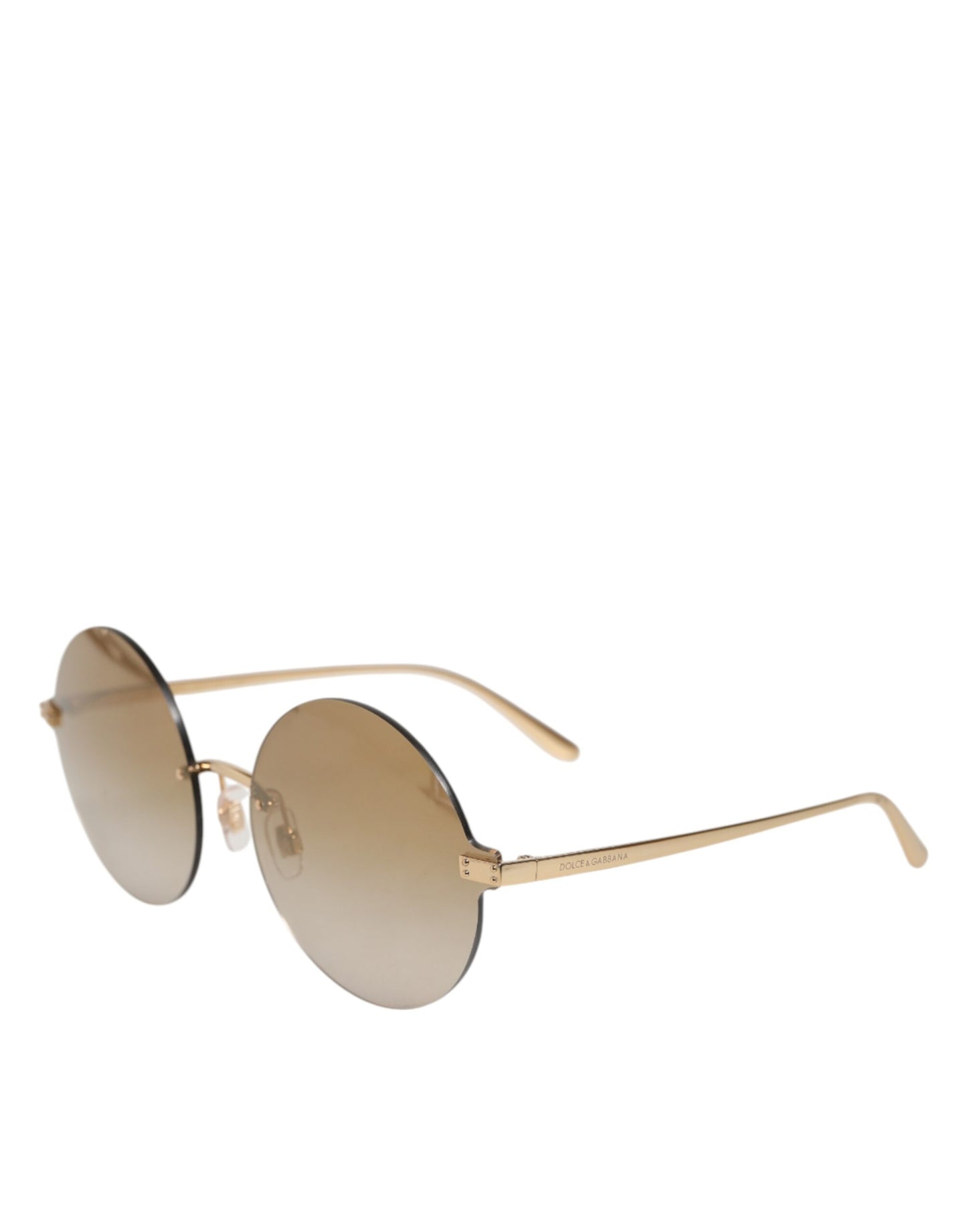 Dolce &amp; Gabbana DG2228 Sonnenbrille mit vergoldeten runden Gläsern