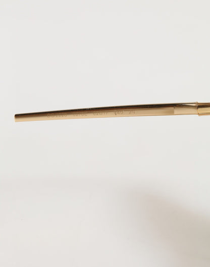 Dolce &amp; Gabbana DG2228 Sonnenbrille mit vergoldeten runden Gläsern