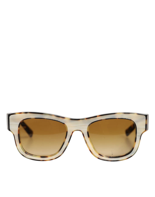 Dolce &amp; Gabbana DG4379F Sonnenbrille aus Acetat mit Farbverlauf in Schildpattoptik in Weiß