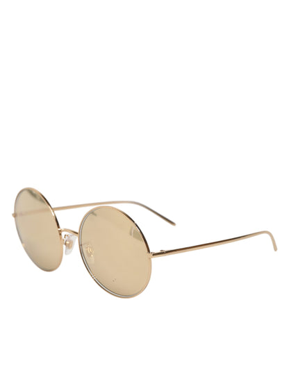 Dolce &amp; Gabbana DG2215K Sonnenbrille mit vergoldeten, runden Gläsern