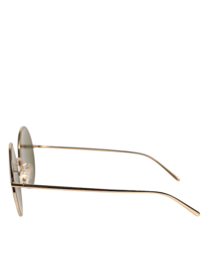 Dolce &amp; Gabbana DG2215K Sonnenbrille mit vergoldeten, runden Gläsern