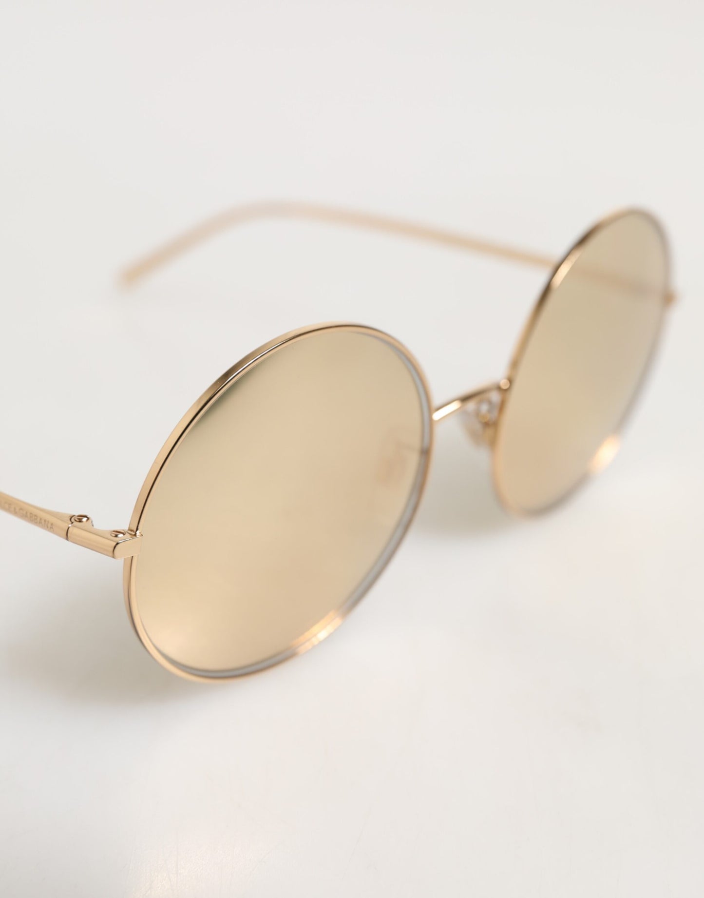 Dolce &amp; Gabbana DG2215K Sonnenbrille mit vergoldeten, runden Gläsern