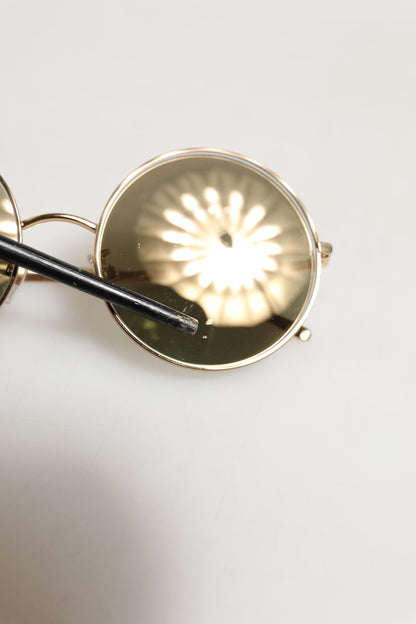 Dolce &amp; Gabbana DG2215K Sonnenbrille mit vergoldeten, runden Gläsern