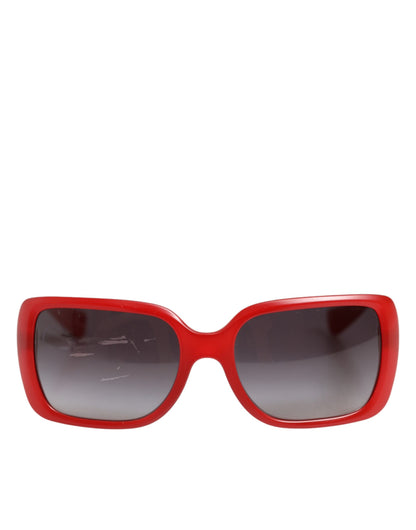 Dolce &amp; Gabbana DG6093 – Rote, rechteckige Sonnenbrille mit grauen Verlaufsgläsern