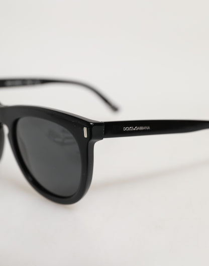 Dolce &amp; Gabbana DG4281 Schwarze Sonnenbrille mit rundem Rahmen und Vollrand