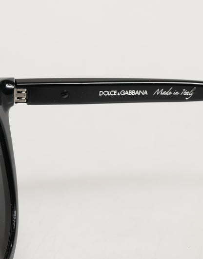 Dolce &amp; Gabbana DG4281 Schwarze Sonnenbrille mit rundem Rahmen und Vollrand