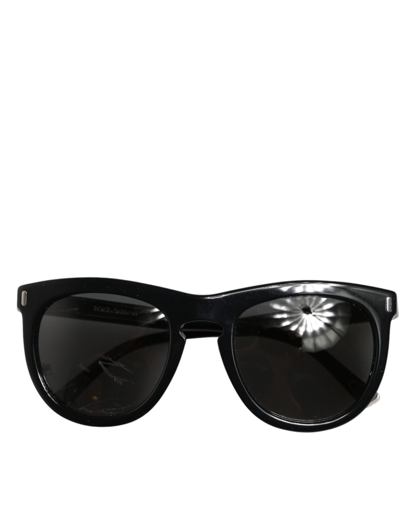 Dolce &amp; Gabbana DG4281 Schwarze Sonnenbrille mit rundem Rahmen und Vollrand