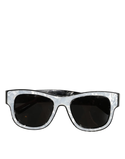 Dolce &amp; Gabbana DG4379F Sonnenbrille mit perlweißem Acetatrahmen