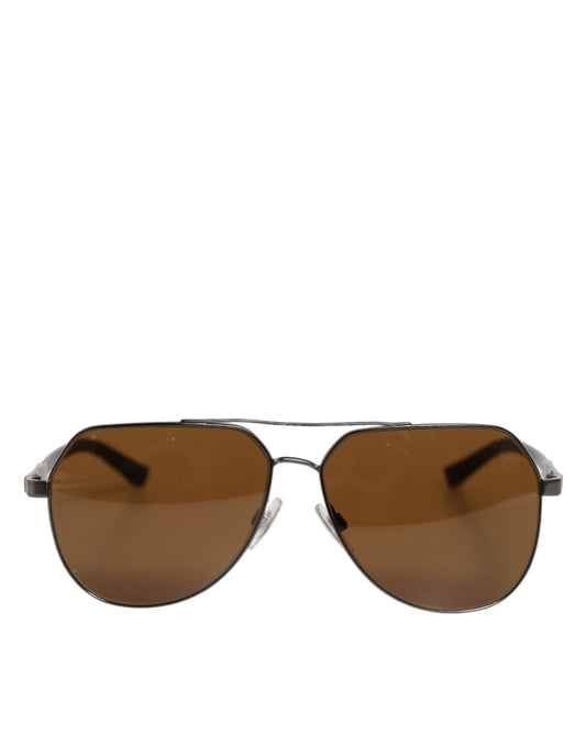 Dolce &amp; Gabbana – Sonnenbrille aus der Basalto-Kollektion mit schwarzem Stahlrahmen