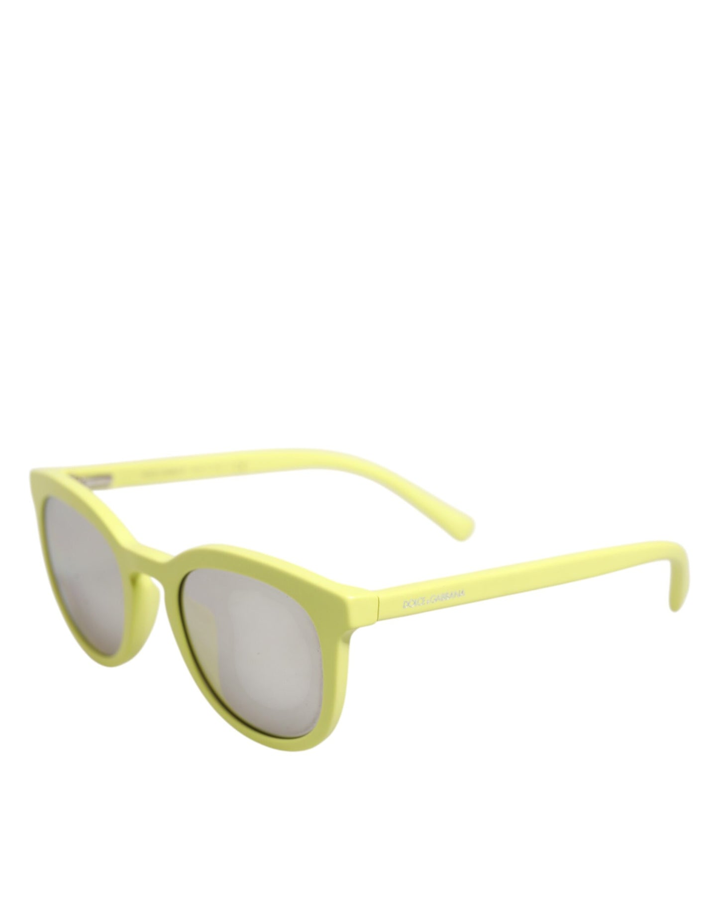 Dolce &amp; Gabbana DG4324 Sonnenbrille mit gelbem Rahmen und verspiegelten Gläsern