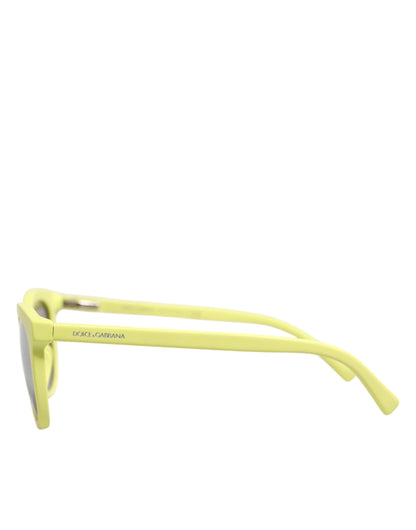 Dolce &amp; Gabbana DG4324 Sonnenbrille mit gelbem Rahmen und verspiegelten Gläsern