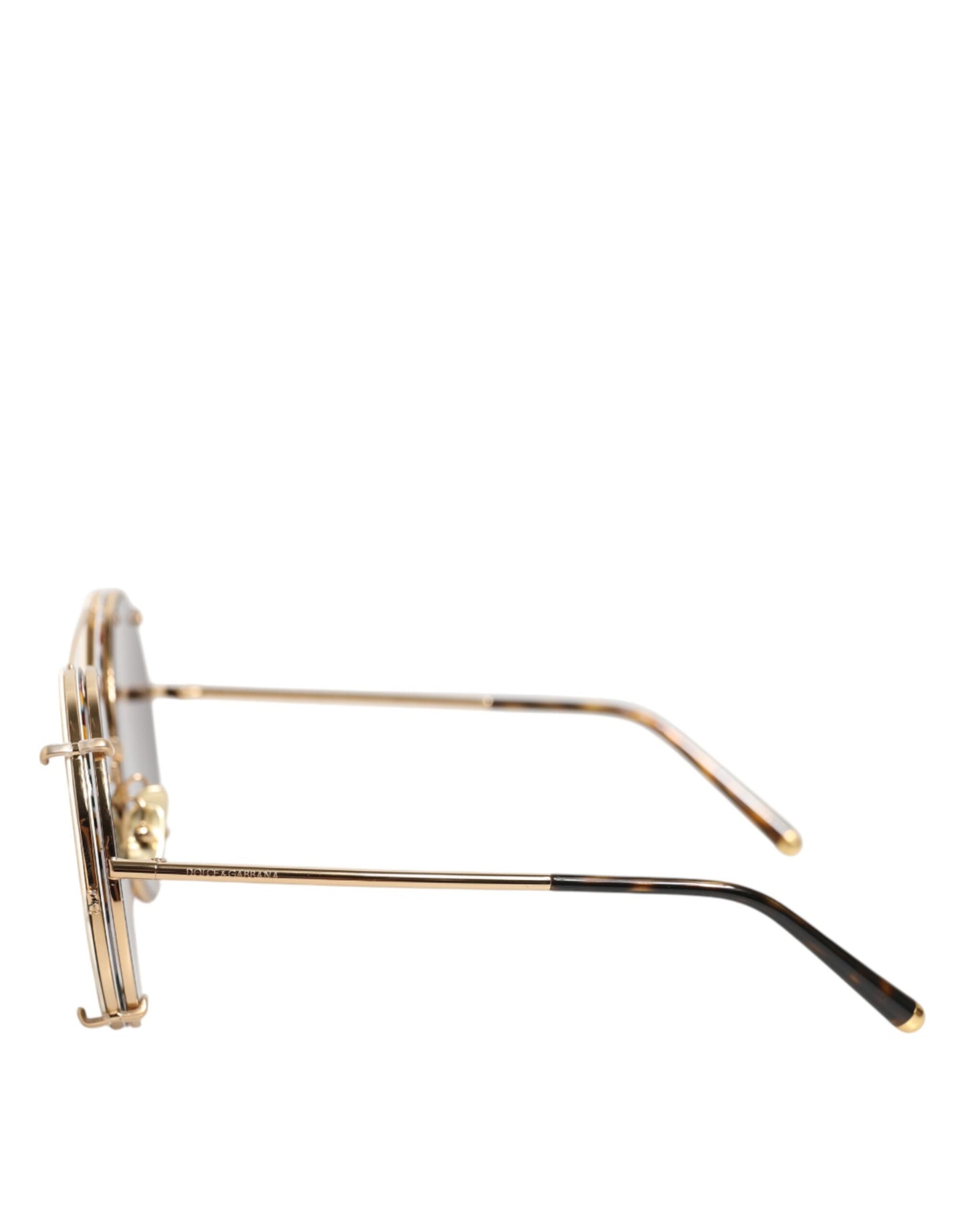 Dolce &amp; Gabbana DG2198 – Runde Sonnenbrille mit Farbverlauf und Leopardenmuster in Braun
