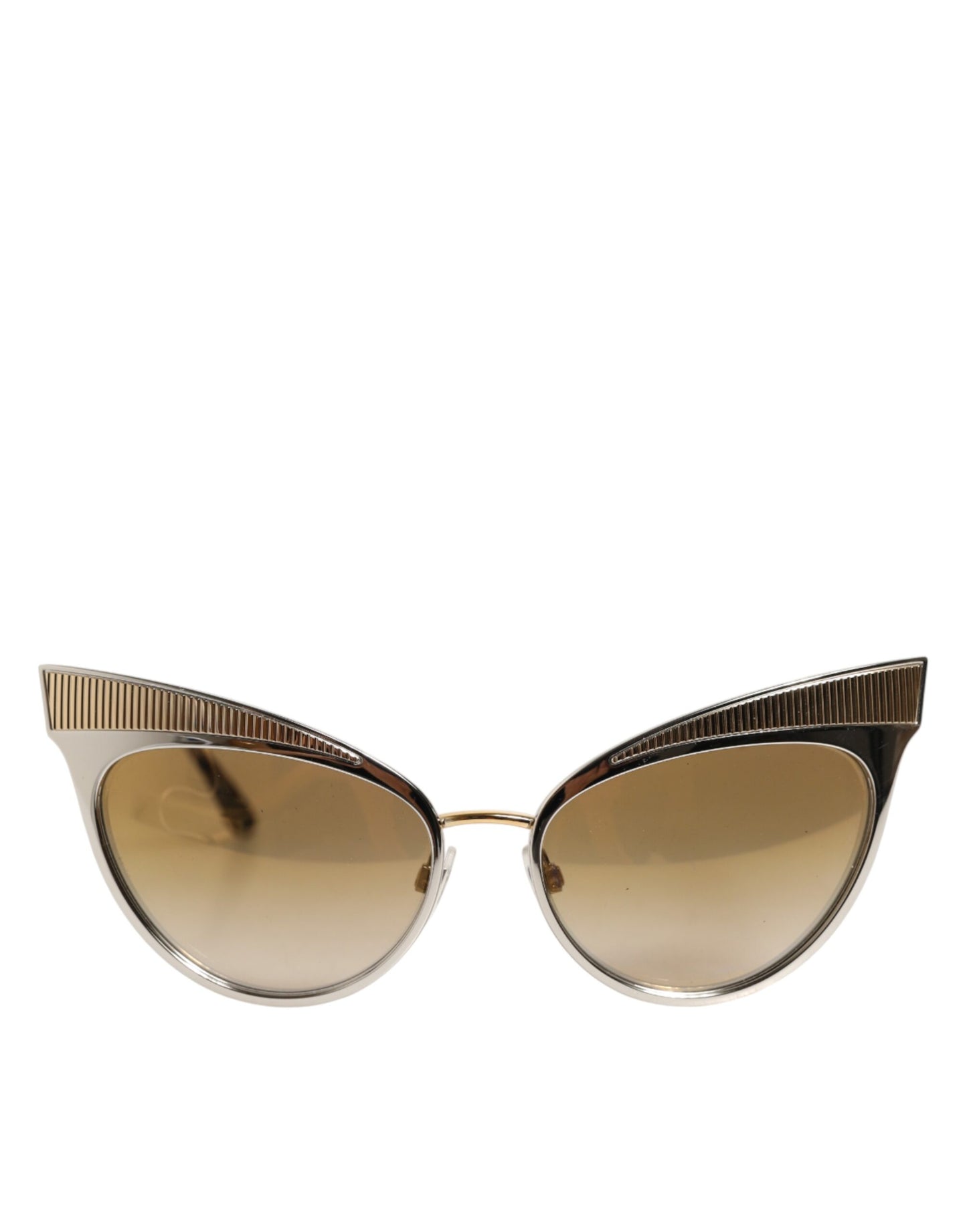 Dolce &amp; Gabbana DG2178 – Cat-Eye-Sonnenbrille mit Farbverlauf aus goldenem Metall