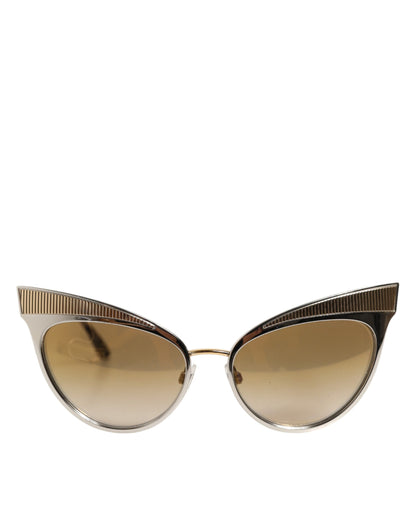 Dolce &amp; Gabbana DG2178 – Cat-Eye-Sonnenbrille mit Farbverlauf aus goldenem Metall