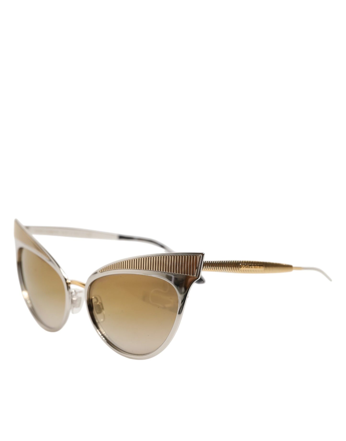 Dolce &amp; Gabbana DG2178 – Cat-Eye-Sonnenbrille mit Farbverlauf aus goldenem Metall