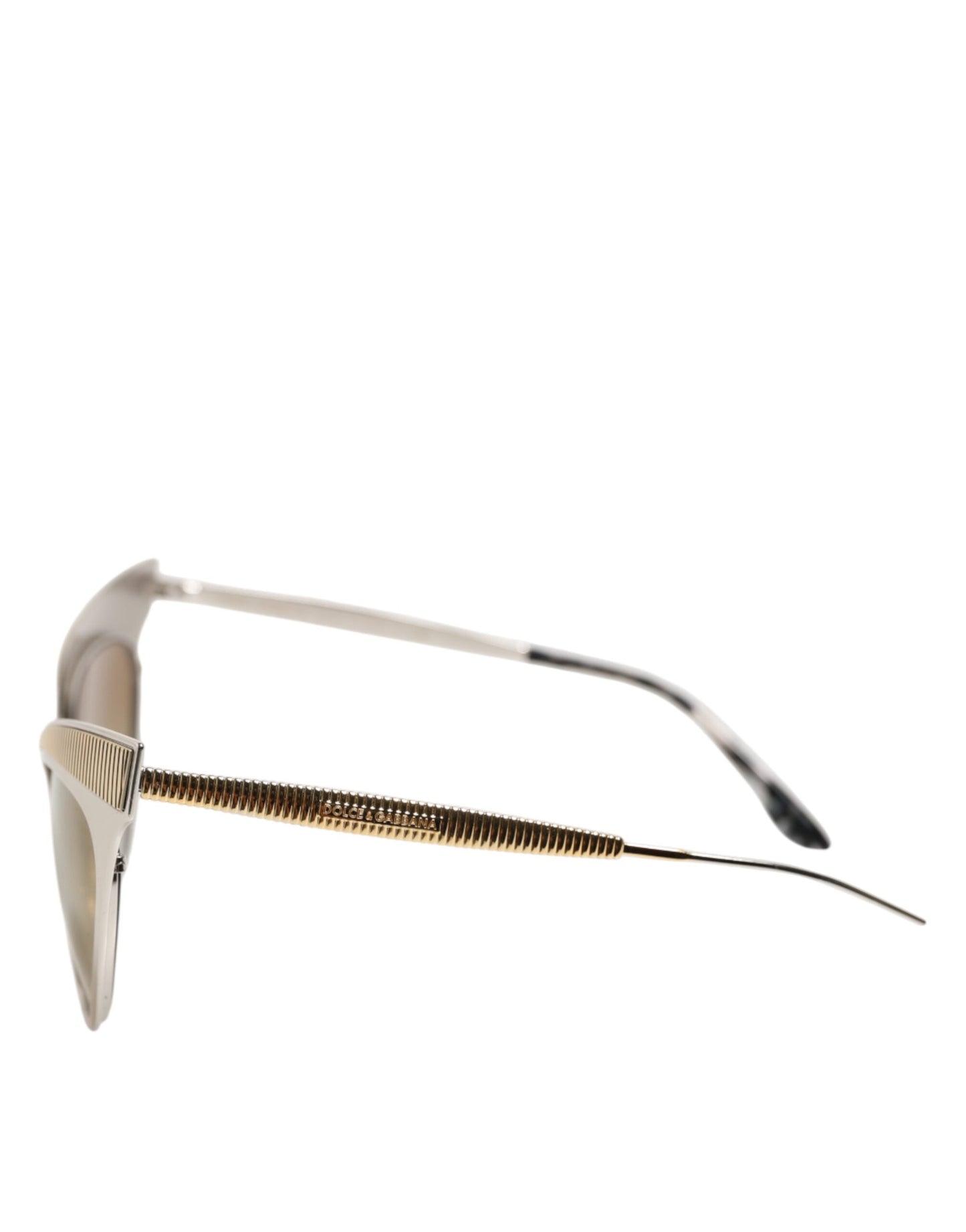 Dolce &amp; Gabbana DG2178 – Cat-Eye-Sonnenbrille mit Farbverlauf aus goldenem Metall