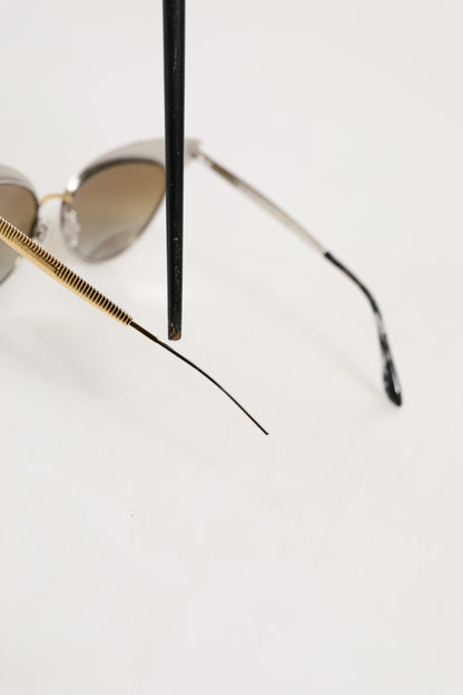 Dolce &amp; Gabbana DG2178 – Cat-Eye-Sonnenbrille mit Farbverlauf aus goldenem Metall