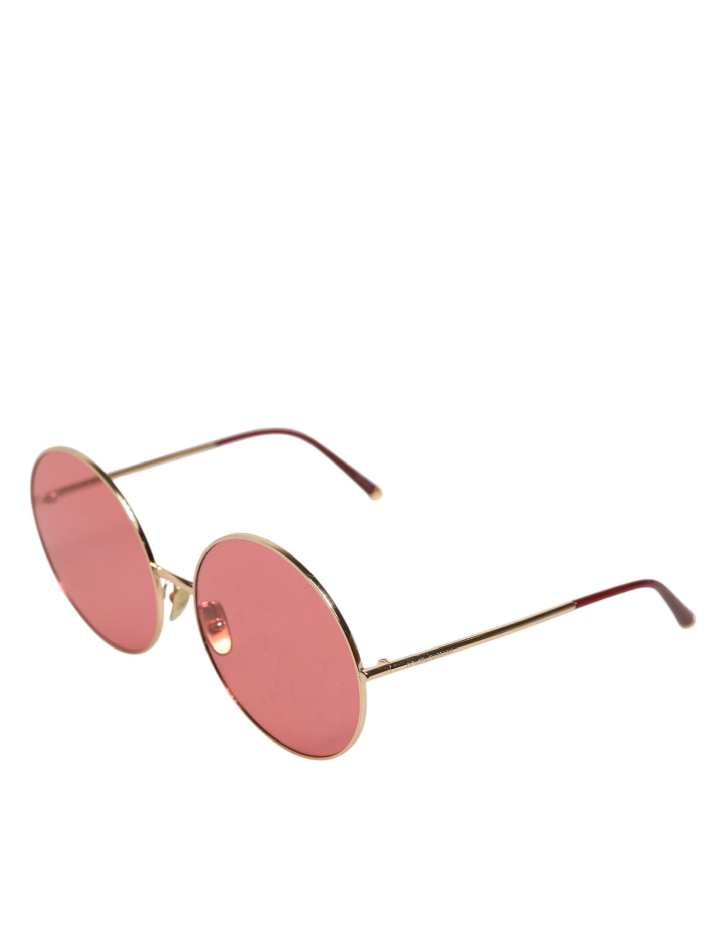 Dolce &amp; Gabbana – Runde Sonnenbrille aus Metall in Roségold