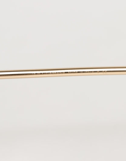 Dolce &amp; Gabbana – Runde Sonnenbrille aus Metall in Roségold