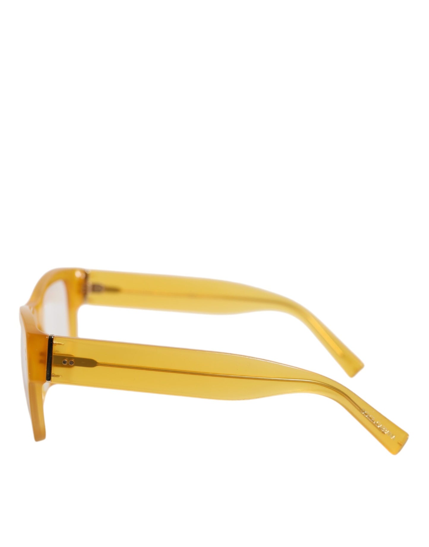 Dolce &amp; Gabbana – Exzentrische Sonnenbrille aus gelbem Acetat
