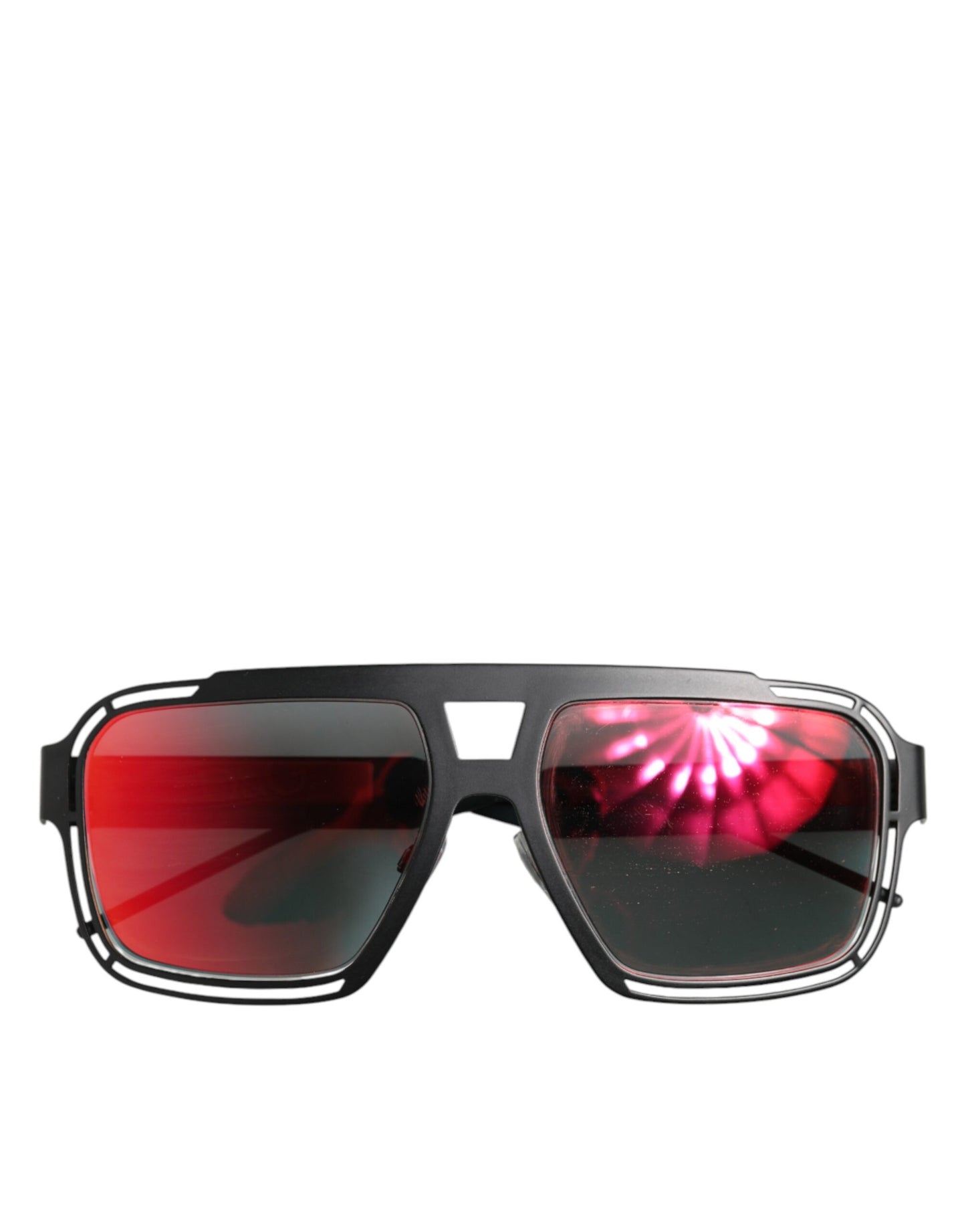 Dolce &amp; Gabbana – Sonnenbrille mit Pilotengestell aus schwarzem Metall
