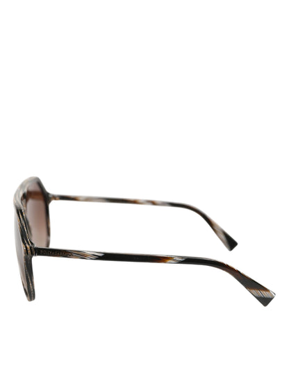 Dolce &amp; Gabbana – Pilotensonnenbrille aus Acetat mit Vollrand in Braun
