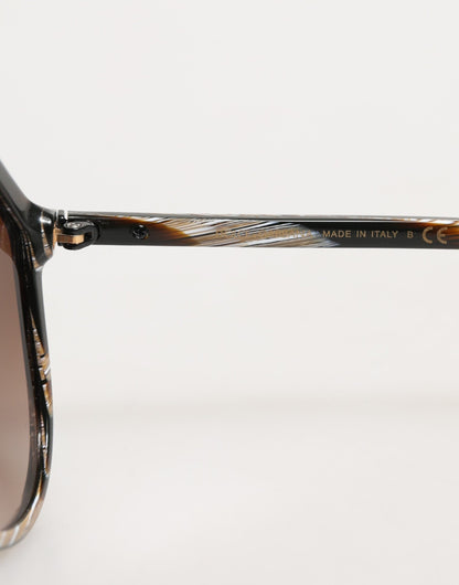 Dolce &amp; Gabbana – Pilotensonnenbrille aus Acetat mit Vollrand in Braun