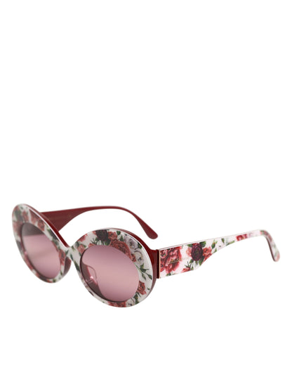 Dolce &amp; Gabbana – Ovale Sonnenbrille aus Acetat mit Blumendruck