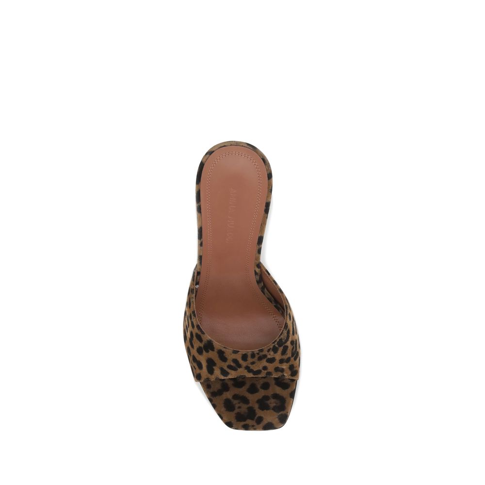 Amina Muaddi Lupita-Sandalen mit Leopardenmuster