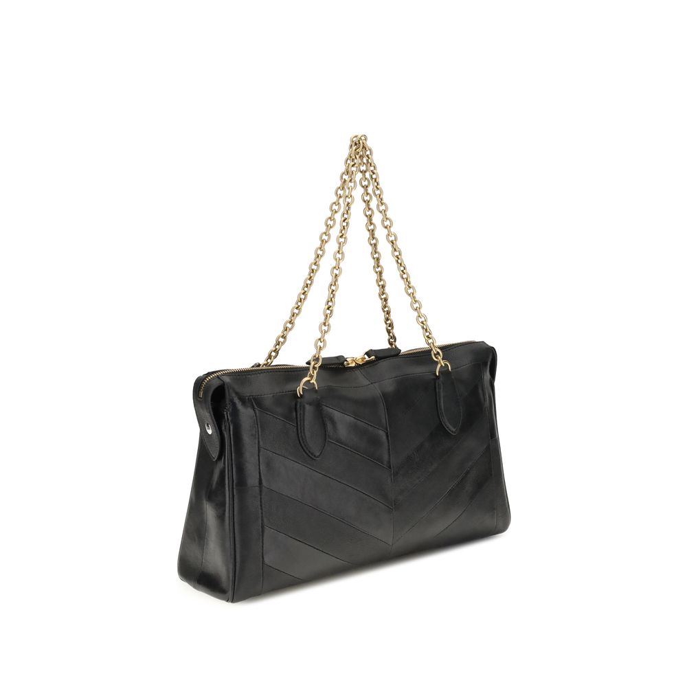 Valentino Garavani Schultertasche aus schwarzem Kalbsleder (Bos Taurus)