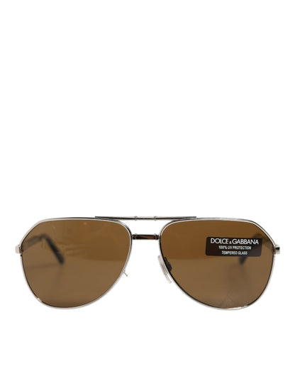 Dolce &amp; Gabbana DG2106K Pilotenbrille mit silbernem Rahmen