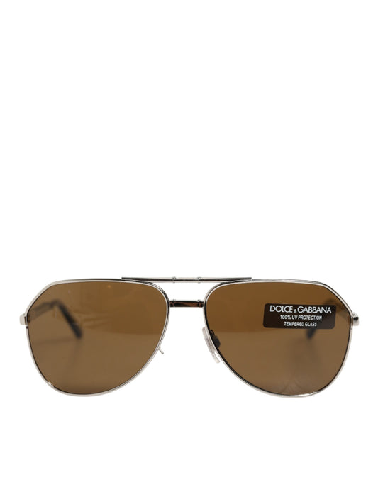 Dolce &amp; Gabbana DG2106K Pilotenbrille mit silbernem Rahmen