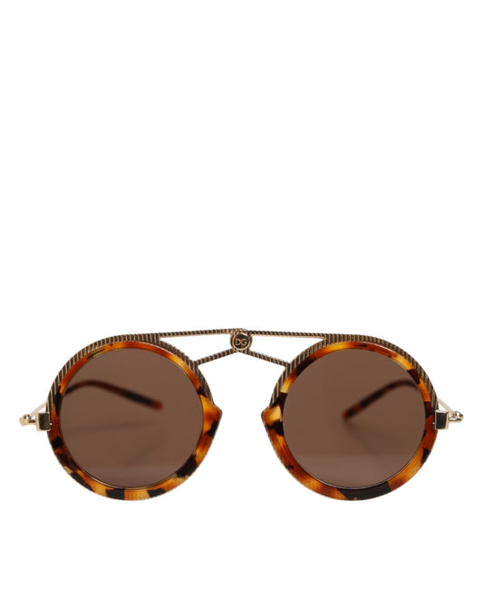 Dolce &amp; Gabbana Gold Havana Frame DG Fatto A Mano Eyewea Sonnenbrille