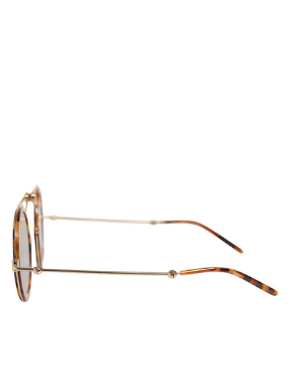 Dolce &amp; Gabbana Gold Havana Frame DG Fatto A Mano Eyewea Sonnenbrille