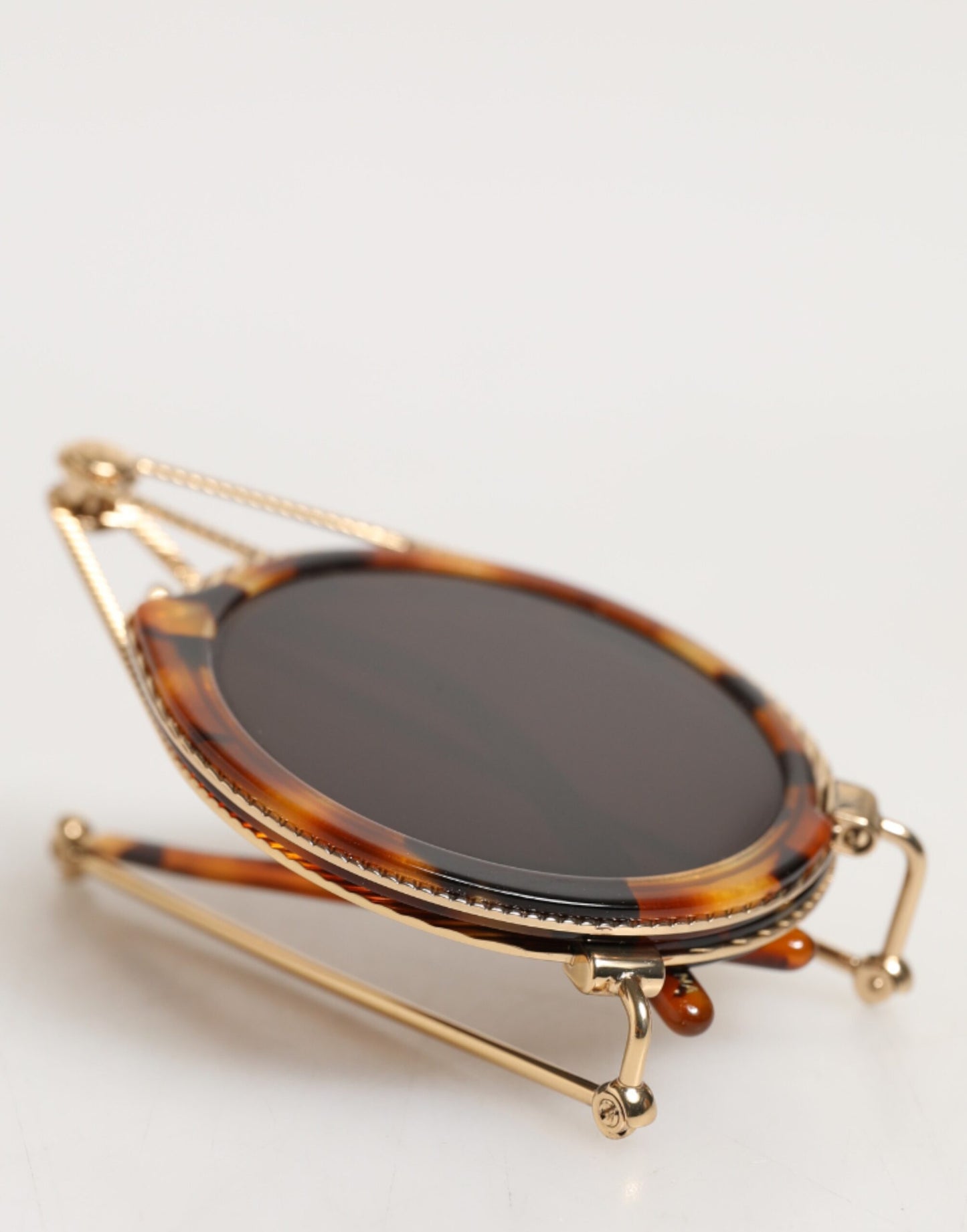 Dolce &amp; Gabbana Gold Havana Frame DG Fatto A Mano Eyewea Sonnenbrille