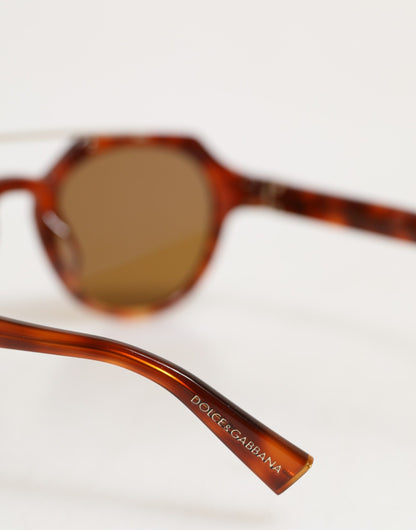 Dolce &amp; Gabbana DG4313F Sonnenbrille mit braunem Schildpatt-Pilotenrahmen