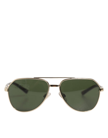 Dolce &amp; Gabbana DG2125 Pilotenbrille mit silbernem Rahmen, Sonnenbrille