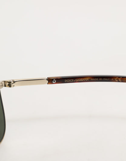 Dolce &amp; Gabbana DG2125 Pilotenbrille mit silbernem Rahmen, Sonnenbrille