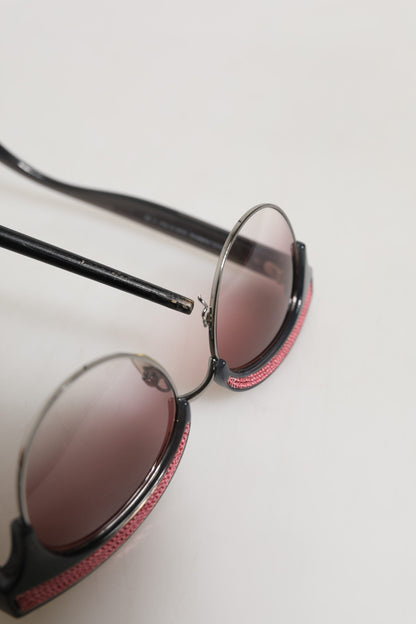 Dolce &amp; Gabbana – Katzenaugen-Sonnenbrille mit verspiegelten Pailletten in Schwarz und Rosa
