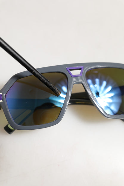 Dolce &amp; Gabbana Blaue Acetat-Pilotenbrille Sonnenbrille