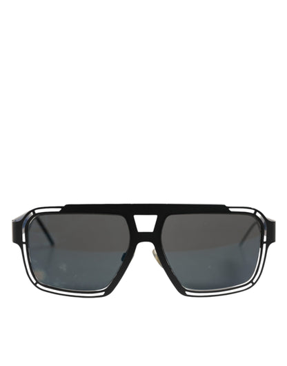 Dolce &amp; Gabbana – Sonnenbrille mit Pilotengestell aus schwarzem Metall