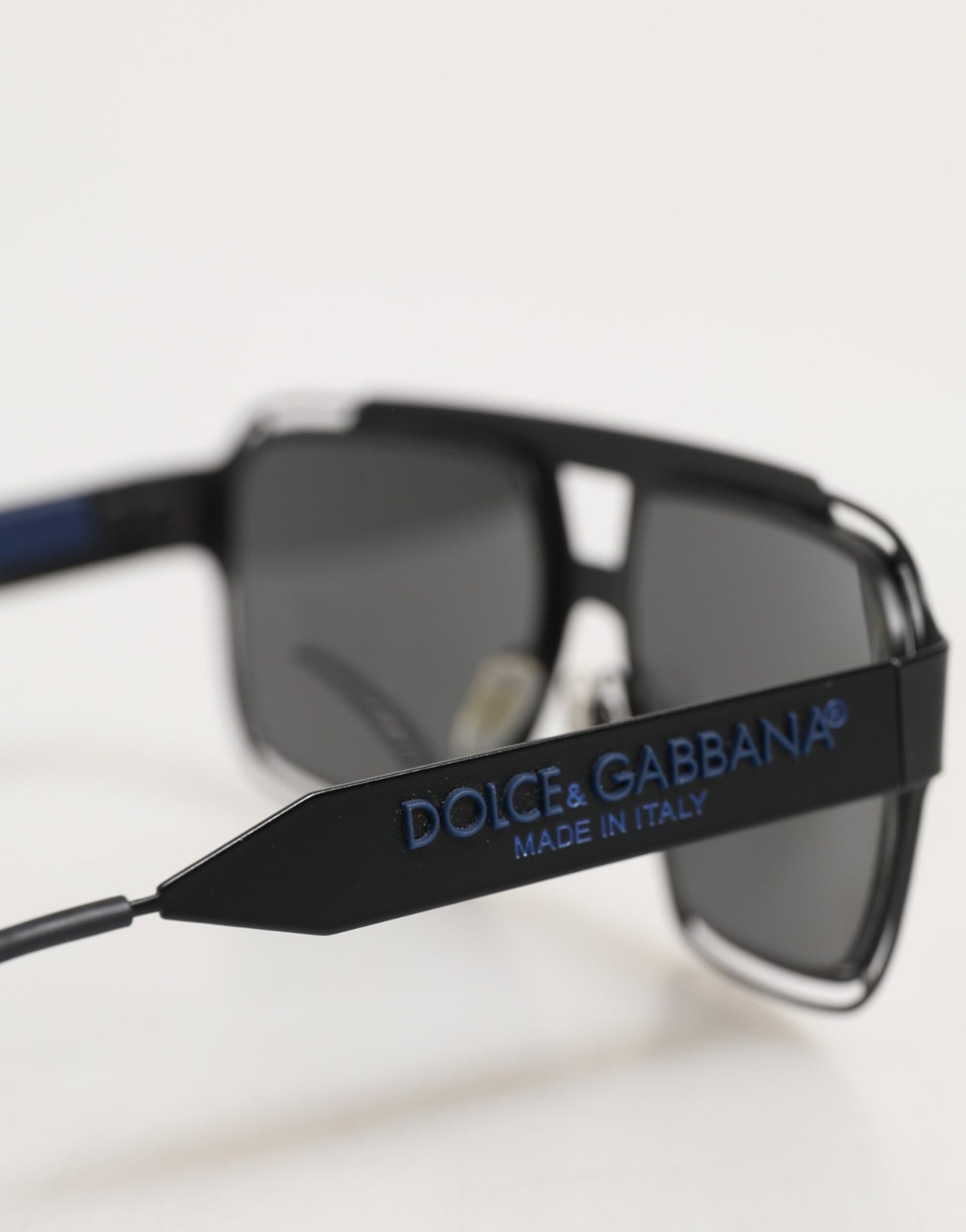 Dolce &amp; Gabbana – Sonnenbrille mit Pilotengestell aus schwarzem Metall