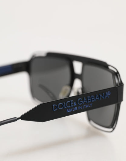 Dolce &amp; Gabbana – Sonnenbrille mit Pilotengestell aus schwarzem Metall
