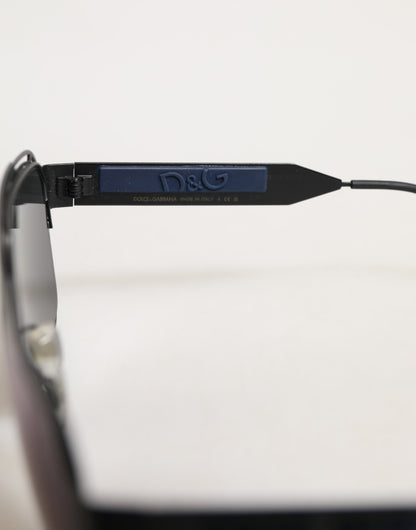 Dolce &amp; Gabbana – Sonnenbrille mit Pilotengestell aus schwarzem Metall
